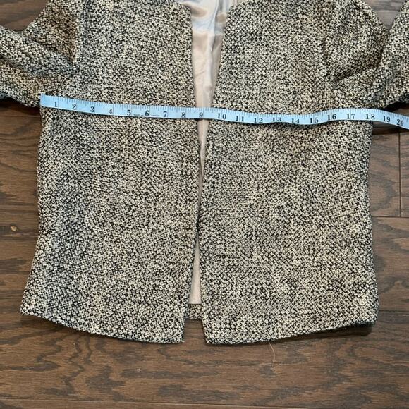 Brooks Brothers Woven in Italy Silver/Black/Grey Wool Tweed Blazer Size 4 - Picture 8 of 12